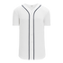 Athletic Knit Full Button Baseball Jersey with Braided Trim (BA5500)